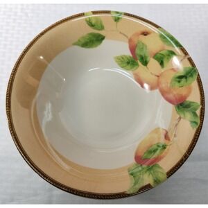 Gorgeous PTS Int'l Interiors Newbury Stoneware Serving Bowl Peaches Discontinued